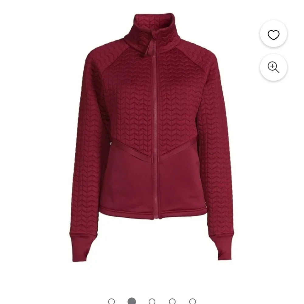 Avia Womems Maroon Quilted Warm Up Cool Down Jacket. Size S (4-6)
